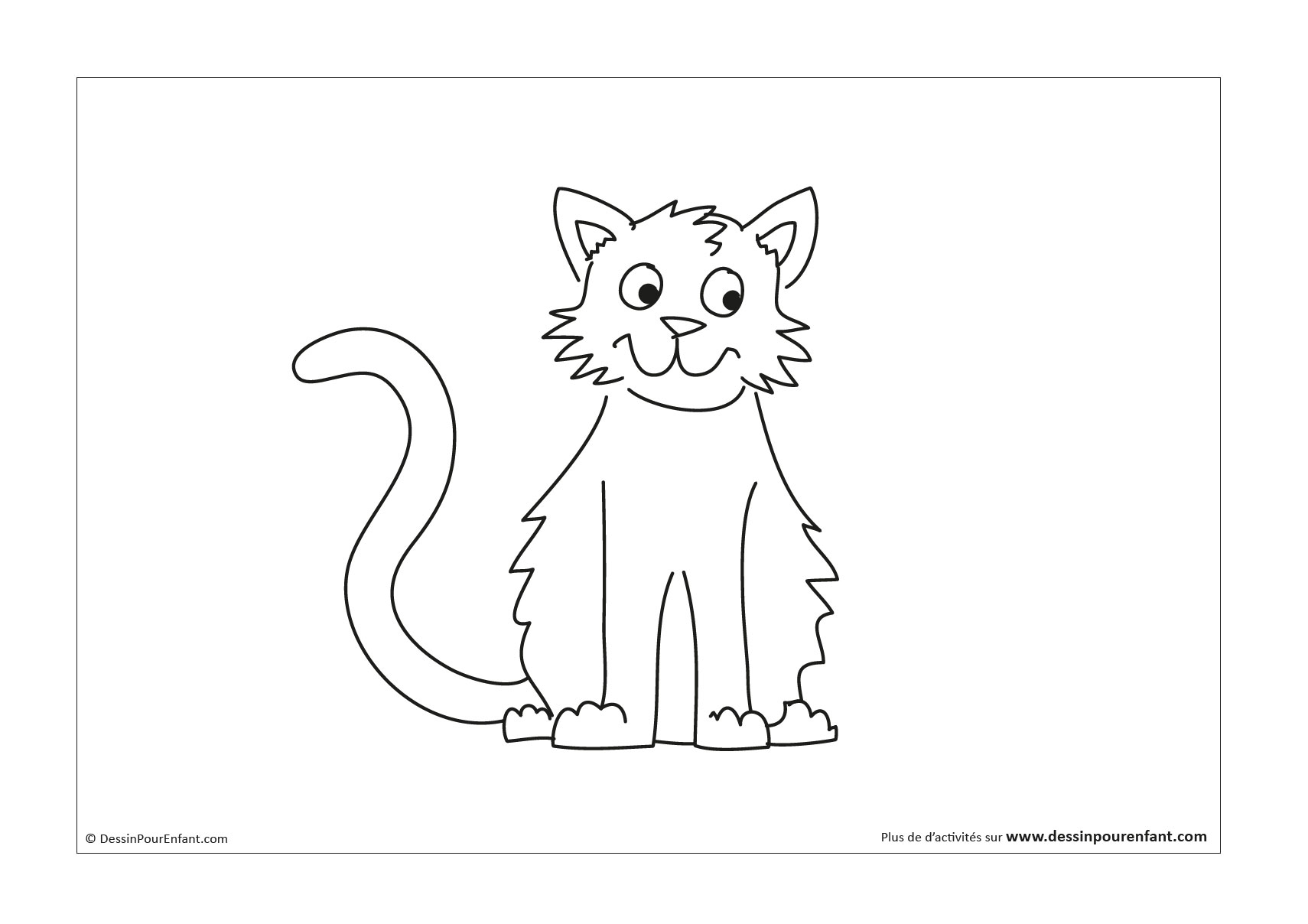 comment dessiner chat enfant